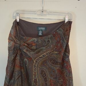 Vintage Lauren Ralph Lauren Multicolor Paisley Skirt. DK Size. Around 4